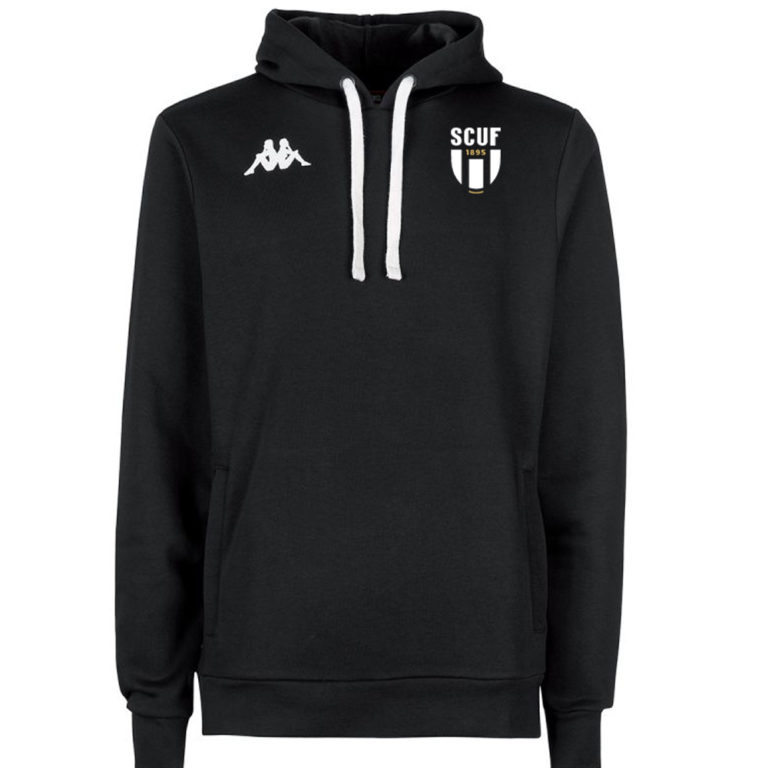 Sweat capuche Kappa Enfant Noir – modèle BALI