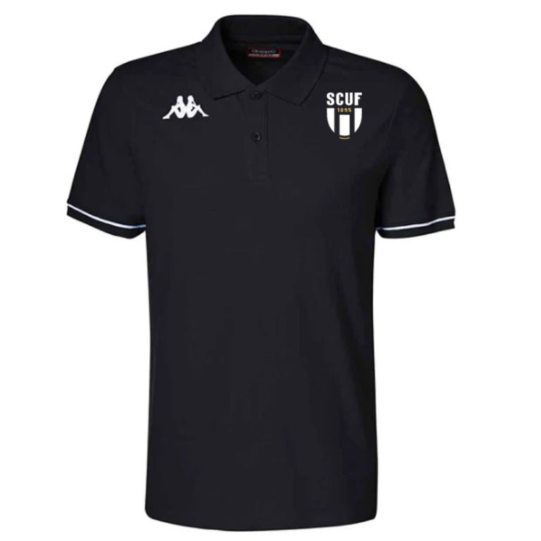 Polo coton Kappa Enfant Noir – modèle BARLI