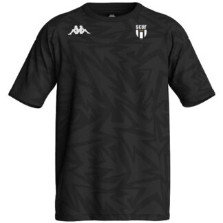 Tee shirt poly Kappa Homme Noir – modèle FAVERO