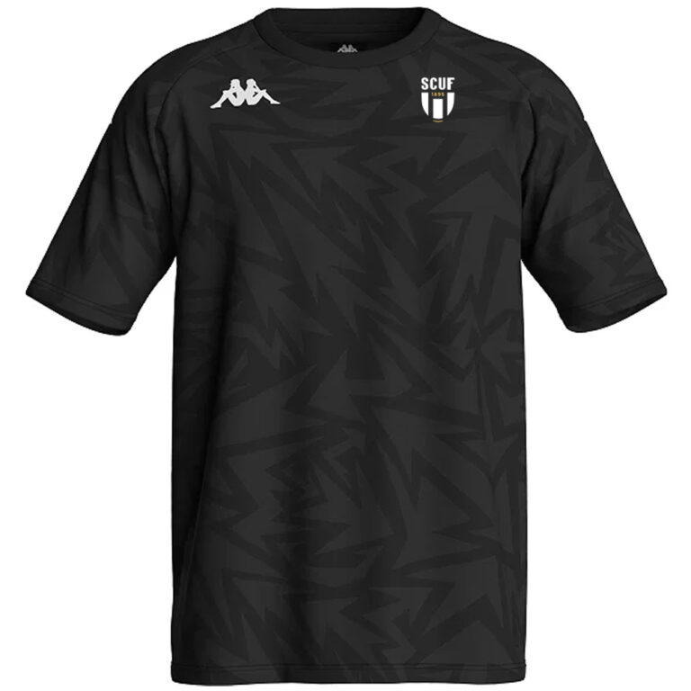Tee shirt poly Kappa Homme Noir – modèle FAVERO