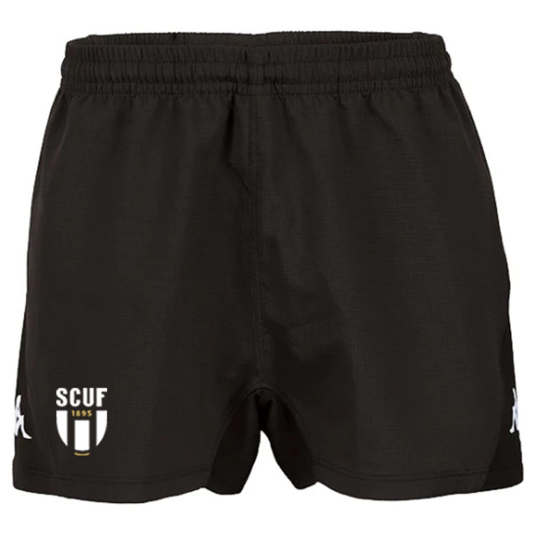 Short rugby KAPPA Homme Noir – modèle BEJAN