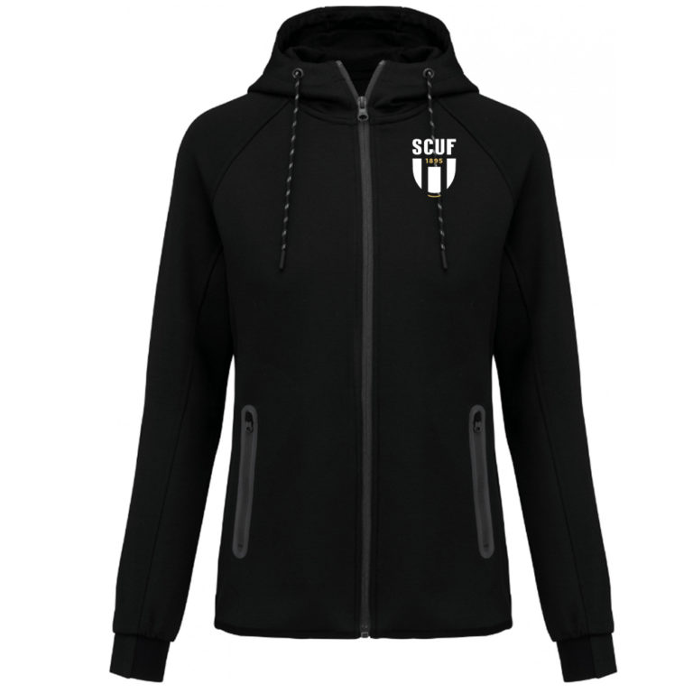 Veste capuche zippée Femme Noir - modèle PROACT