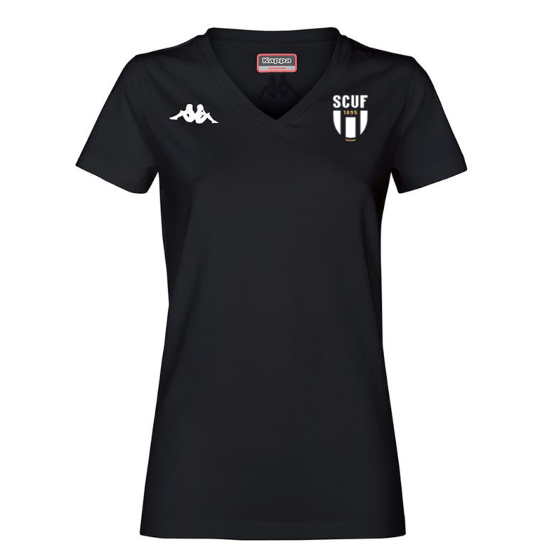Tee shirt coton Kappa Femme Noir - modèle BRIZZA