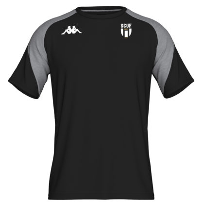Tee shirt coton Kappa Homme Noir Gris - modèle LACCIO