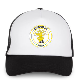 Casquette polyester Blanc Noir BAOBABS - modèle TRUCKER