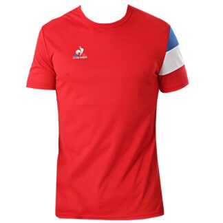 Tee shirt Le Coq Sportif polyester rouge homme - modèle PREMIUM