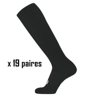 Lot de 19 paires de chaussettes noires - modèle SOLS