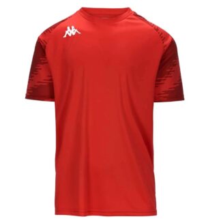 Tee shirt Kappa polyester rouge enfant - modèle DAVERNO