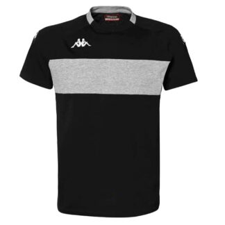 Tee shirt Kappa noir-gris homme - modèle DIAGO