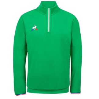 Veste 1/4 zip Le Coq Sportif verte homme - modèle TRAINING
