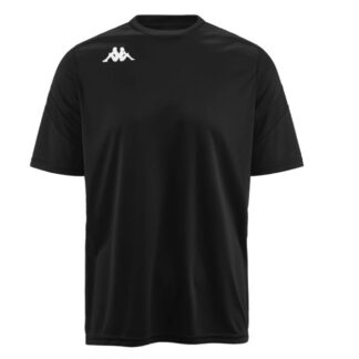 Tee shirt Kappa polyester noir enfant - modèle DOVO