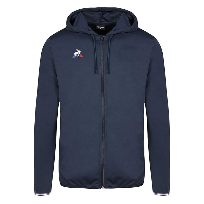 Hoody polyester Le Coq Sportif marine homme - modèle N°1 FZ