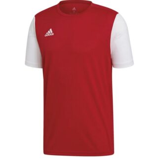 Tee shirt Adidas poly rouge-blanc homme - modèle ESTRO