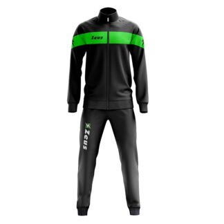 Survêtement polyester Zeus noir - modèle APOLLO