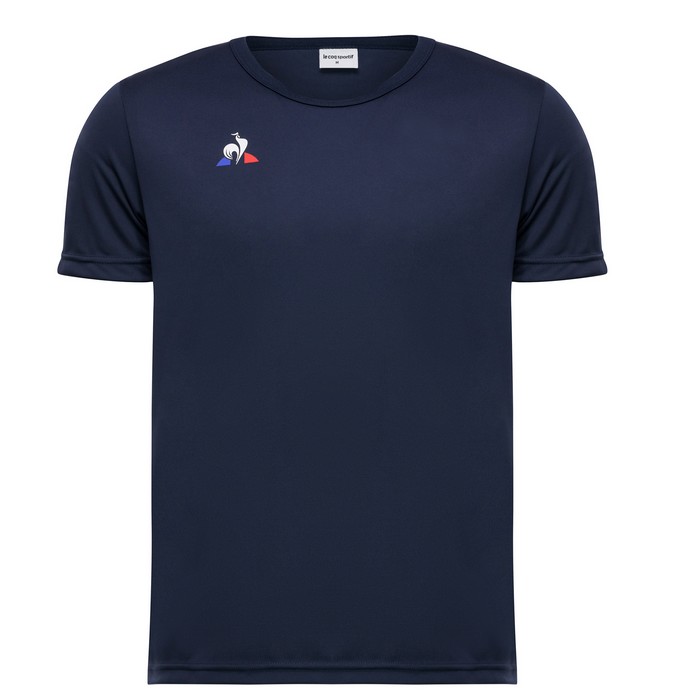 Tee shirt Le Coq Sportif polyester marine enfant - modèle N°1