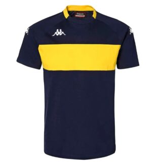 Tee shirt Kappa marine-jaune homme - modèle DIAGO