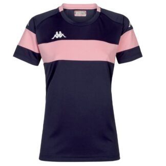 Tee shirt Kappa polyester marine-rose femme - modèle DARETA