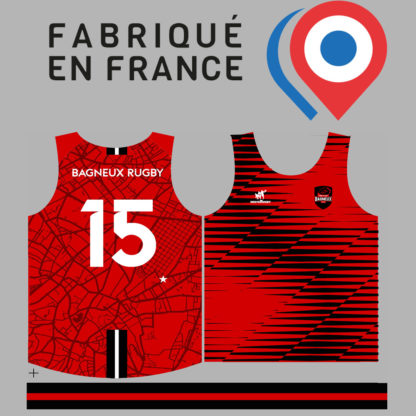 Débardeur basket sublimé MisteRugby – modèle Rouge