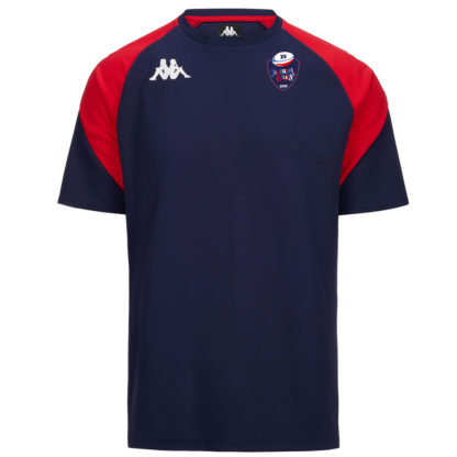 Tee shirt polyester Kappa Enfant Marine Rouge - modèle LORETO