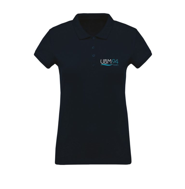 Polo coton piqué Femme Marine - modèle BIO