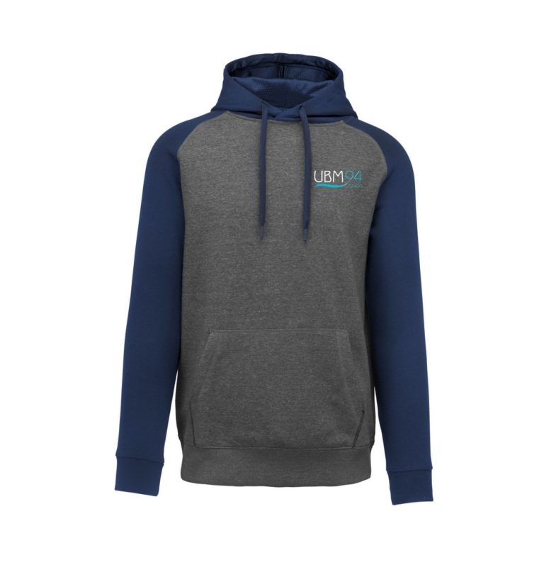 Sweat capuche Enfant Marine - modèle BICOLORE
