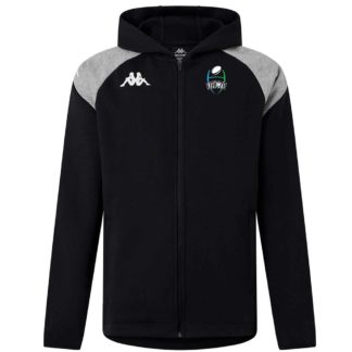 Veste zippée coton Kappa Homme Noir – modèle LIANTOZI