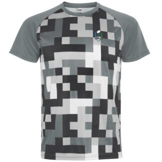 Tee shirt polyester Homme Noir - modèle PIXEL 2