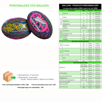 Ballons rugby Gilbert personnalisables - modèle PERSO – Image 4