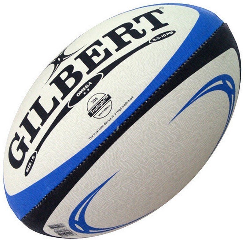 Ballon rugby Gilbert Match - modèle OMEGA - Clubs MisteRugby