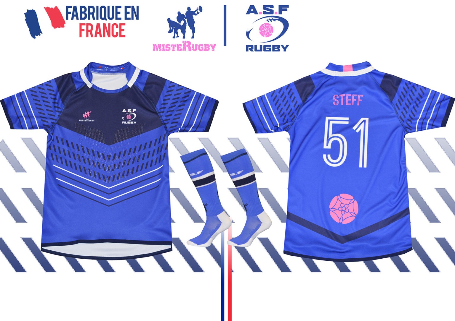 Maillot De Rugby Barbarian Homme - Manches Longues Rayées Jaune Et Bleu - Fabriqué Au Canada (Occasion)
